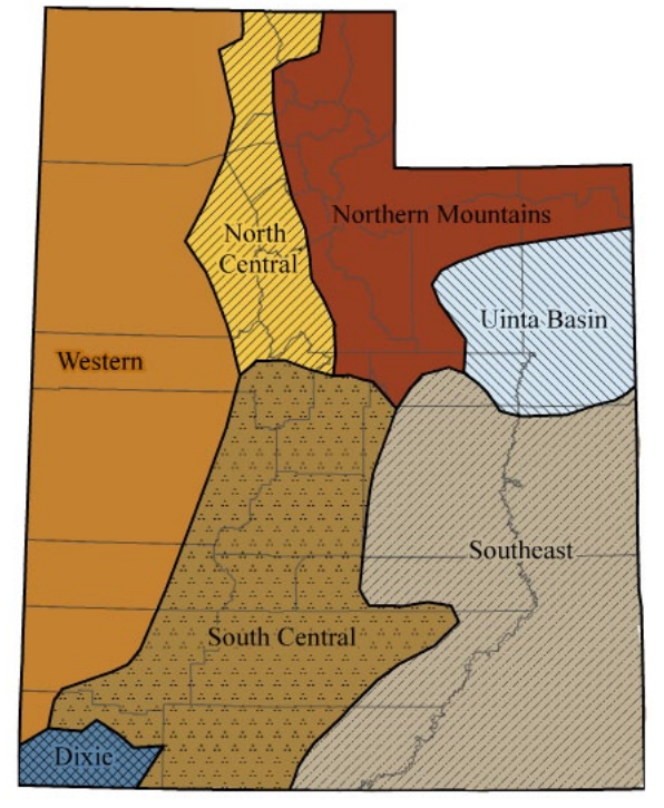 Image of Utah Climate Divisions