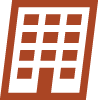 Earthquake and tilting building icon