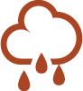 Raining cloud severe weather icon
